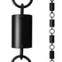 Aluminum Cylinder Rain Chain Replacement Downspout for Gutters, Black Powder Coated